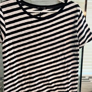 rag & bone Black and White Striped Short Sleeve Tee
